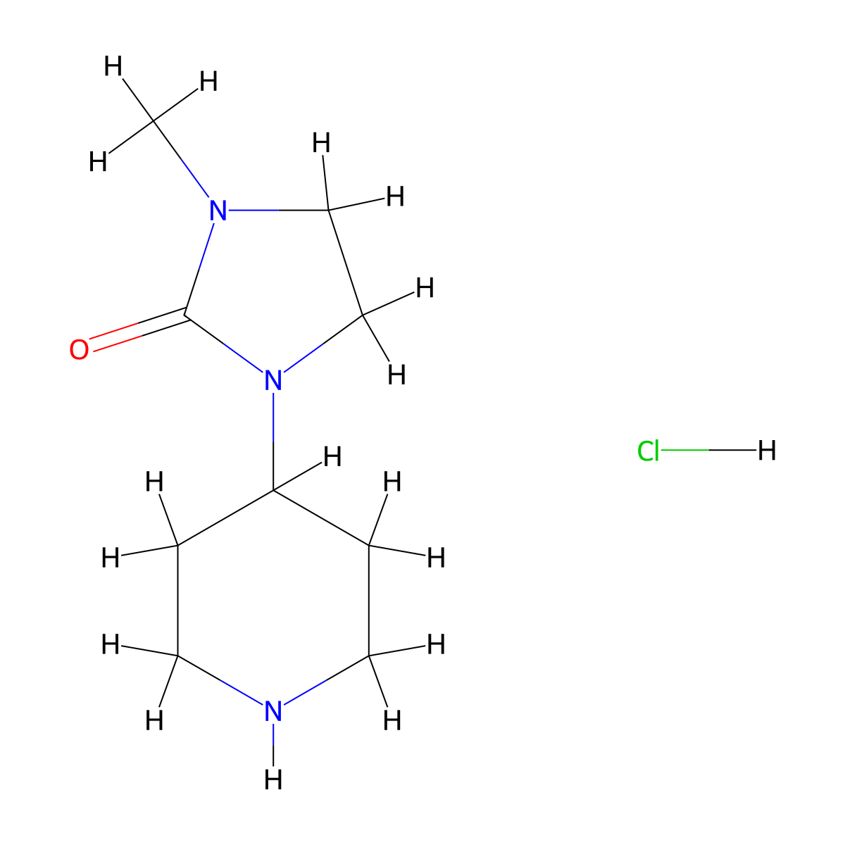 1-Methyl-3-(piperidin-4-yl)imidazolidin-2-one hydrochloride molecular structure, CAS 1354951-06-6
