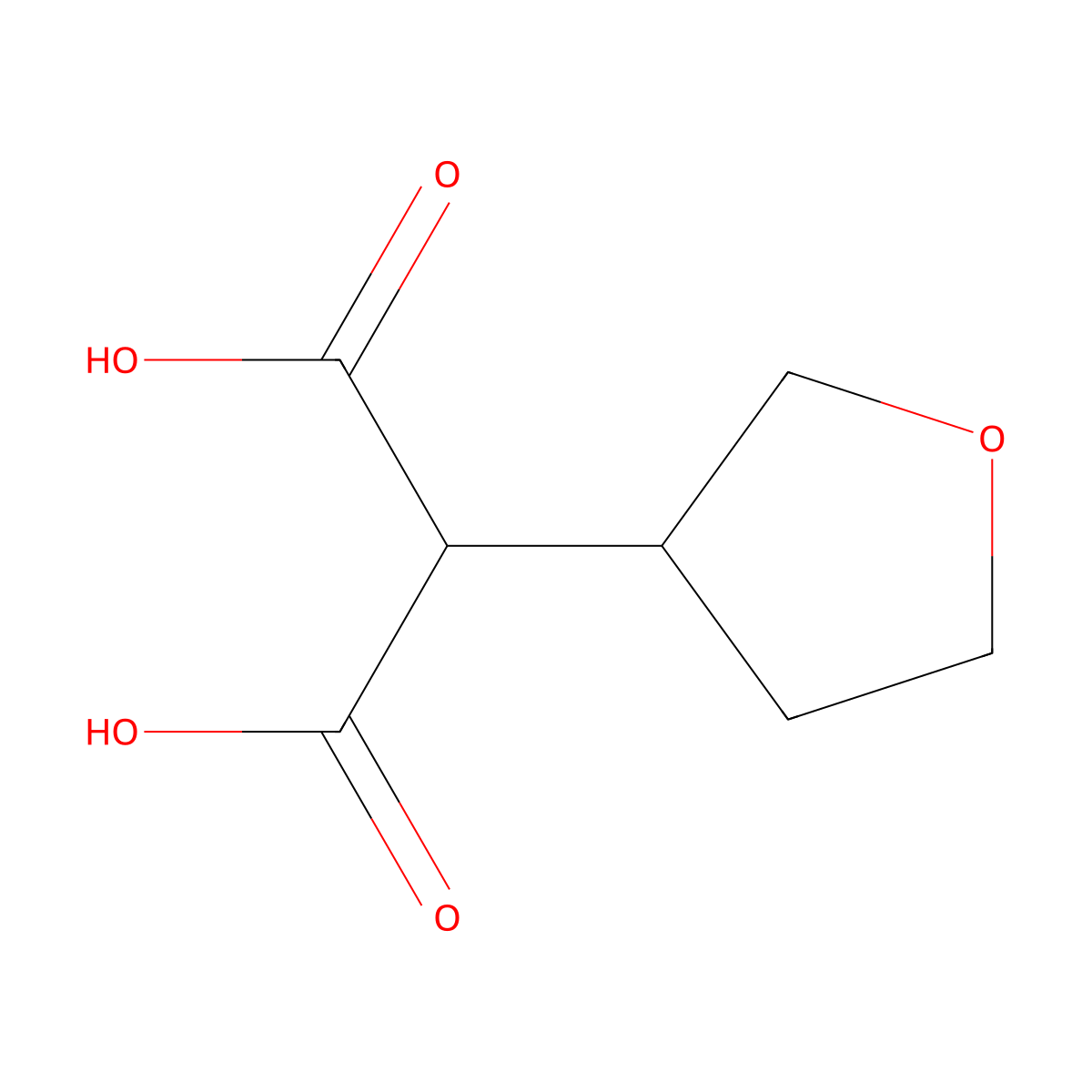 2-(Oxolan-3-yl)propanedioic acid molecular structure, CAS 1354951-08-8