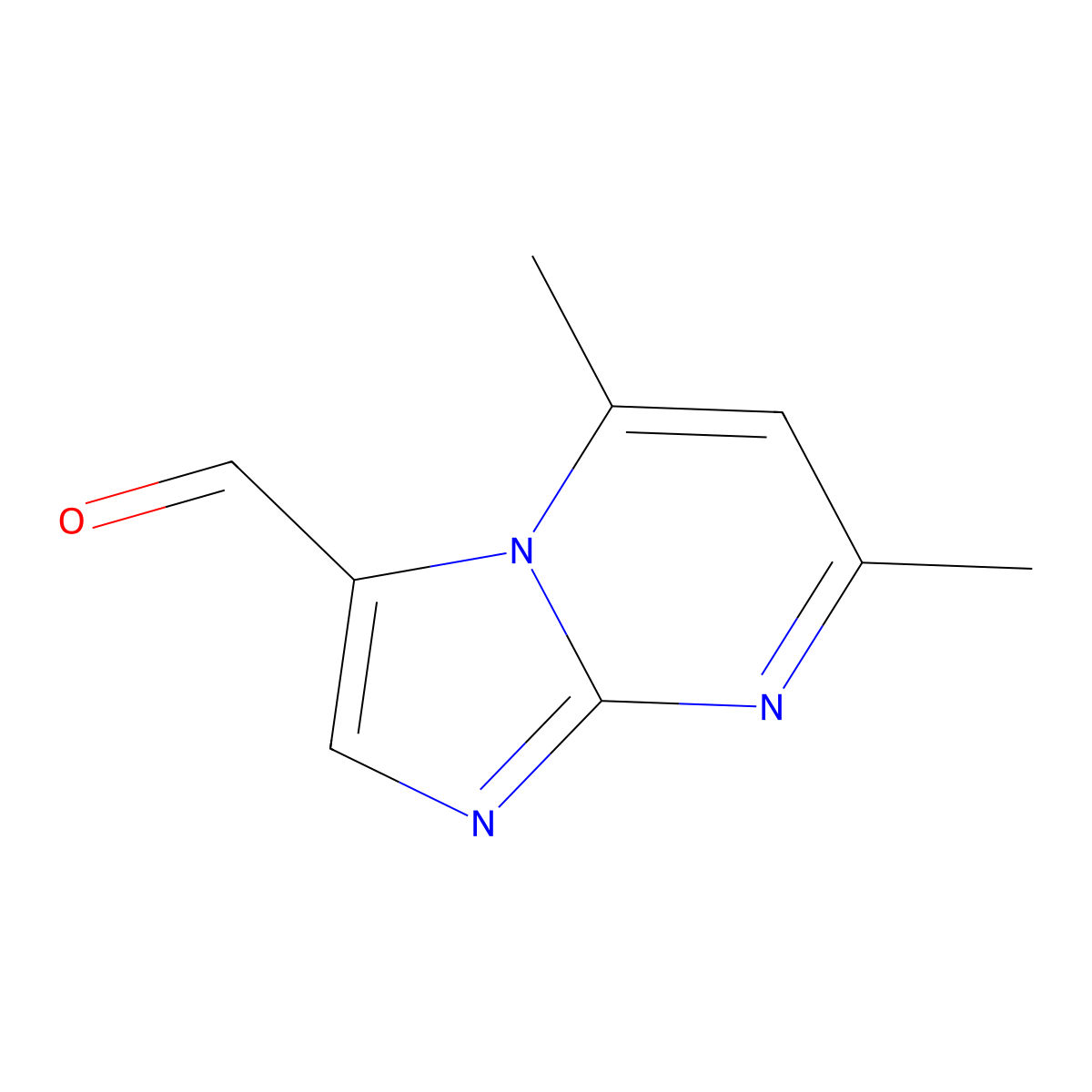 5,7-Dimethylimidazo[1,2-a]pyrimidine-3-carbaldehyde molecular structure, CAS 1354951-09-9