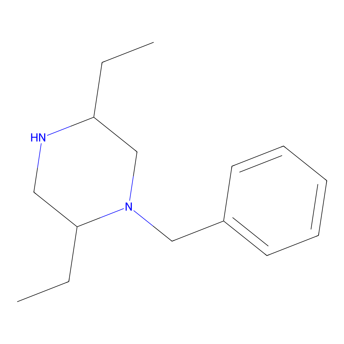 1-Benzyl-2,5-diethylpiperazine molecular structure, CAS 1354951-12-4