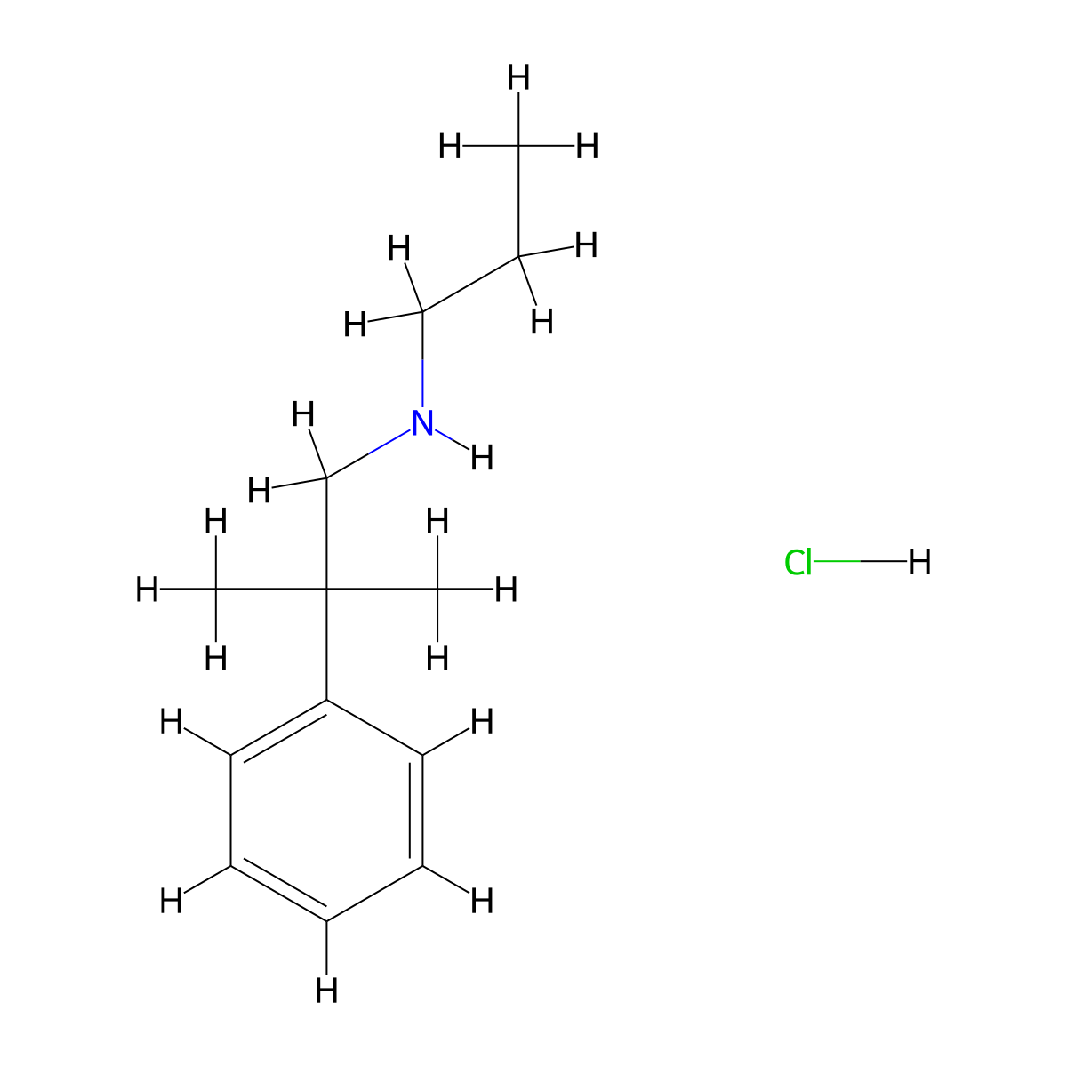 (2-Methyl-2-phenylpropyl)(propyl)amine hydrochloride molecular structure, CAS 1354951-15-7