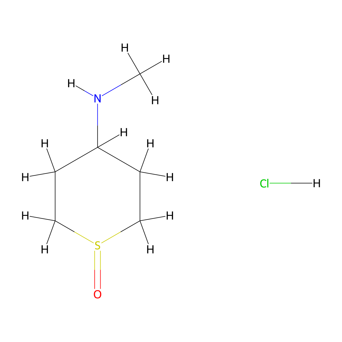 4-(Methylamino)-1lambda4-thian-1-one hydrochloride molecular structure, CAS 1354951-30-6