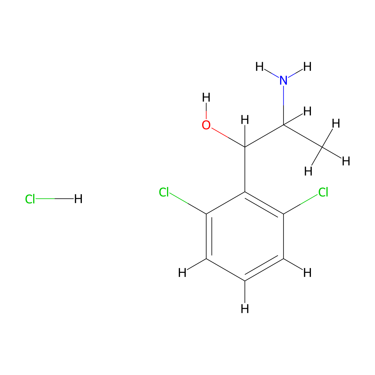 2-Amino-1-(2,6-dichlorophenyl)propan-1-ol hydrochloride molecular structure, CAS 1354951-31-7