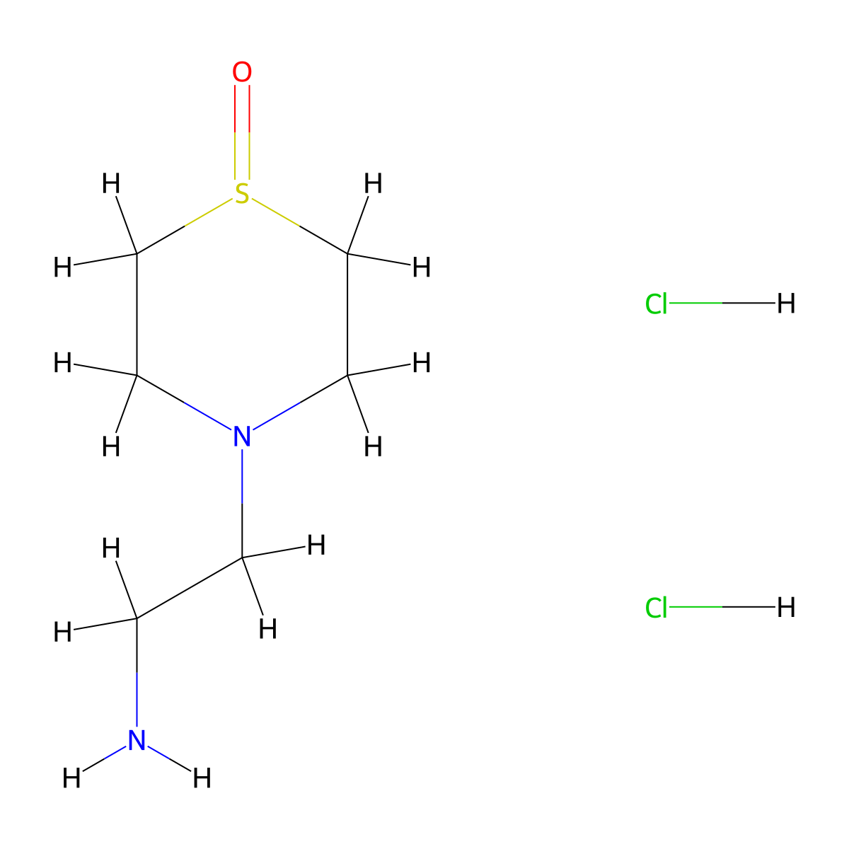 4-(2-Aminoethyl)-1lambda4-thiomorpholin-1-one dihydrochloride molecular structure, CAS 1354951-49-7