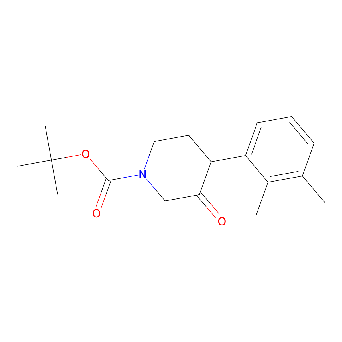 Tert-butyl 4-(2,3-dimethylphenyl)-3-oxopiperidine-1-carboxylate molecular structure, CAS 1354951-53-3