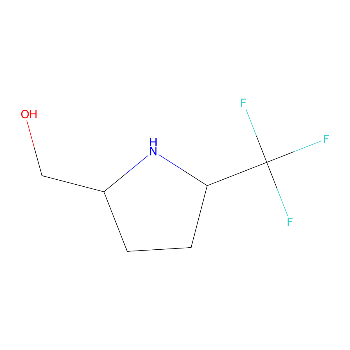 [5-(Trifluoromethyl)pyrrolidin-2-yl]methanol molecular structure, CAS 1354951-58-8