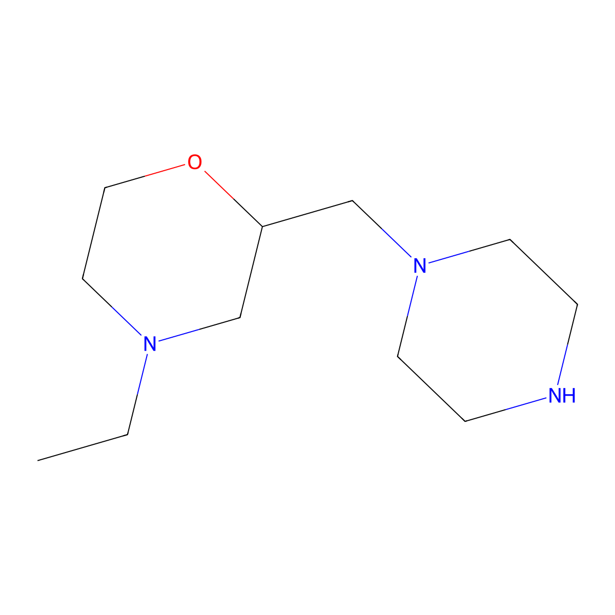 4-Ethyl-2-(piperazin-1-ylmethyl)morpholine molecular structure, CAS 1354951-63-5