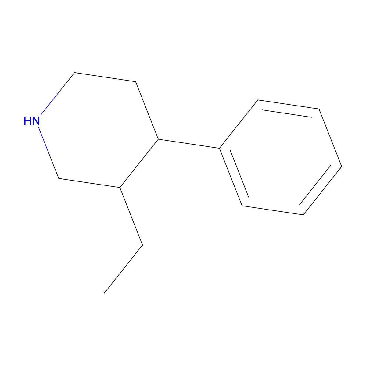 3-Ethyl-4-phenylpiperidine molecular structure, CAS 1354951-74-8