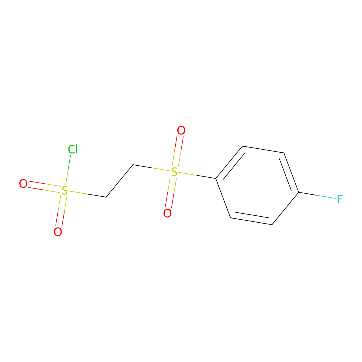 2-(4-Fluorobenzenesulfonyl)ethane-1-sulfonyl chloride molecular structure, CAS 1354951-80-6