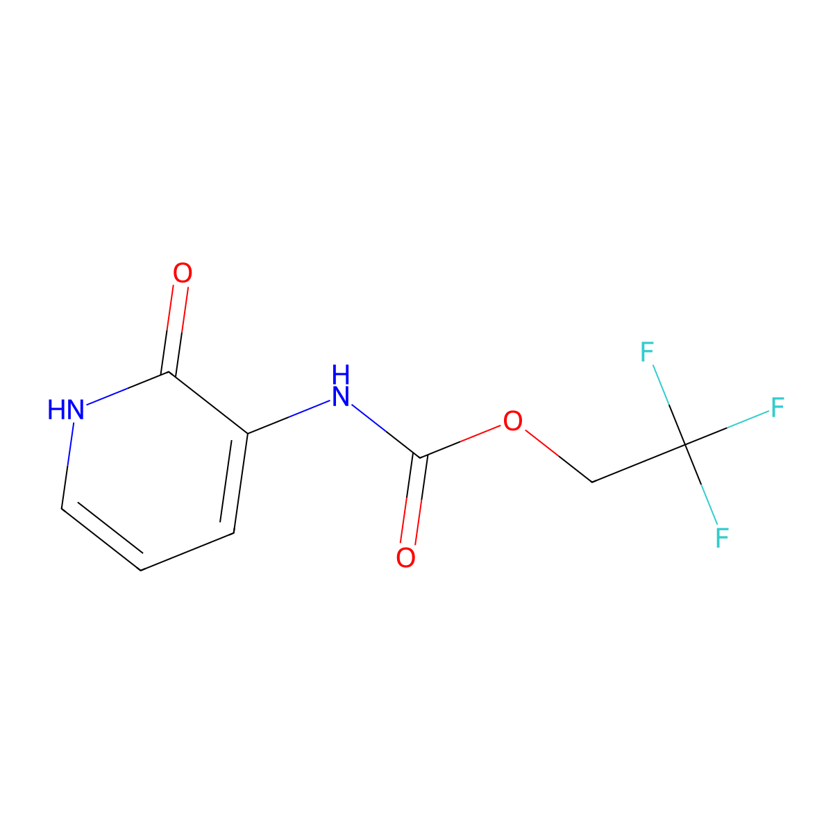 2,2,2-trifluoroethyl N-(2-oxo-1,2-dihydropyridin-3-yl)carbamate molecular structure, CAS 1354951-83-9