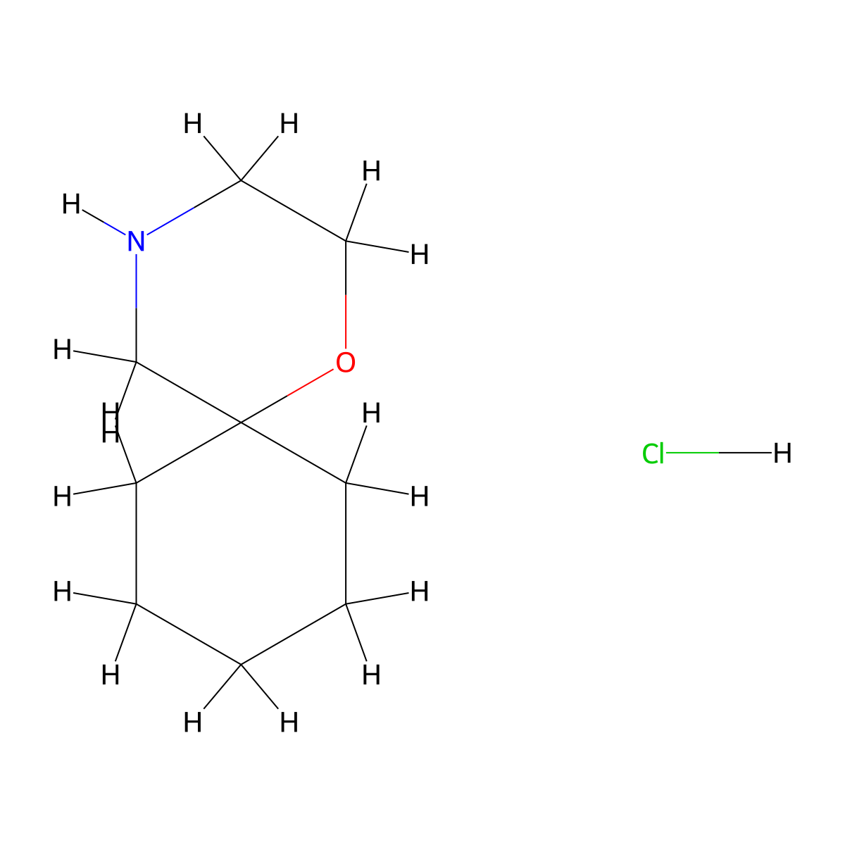 1-Oxa-4-azaspiro[5.5]undecane hydrochloride molecular structure, CAS 1354951-87-3