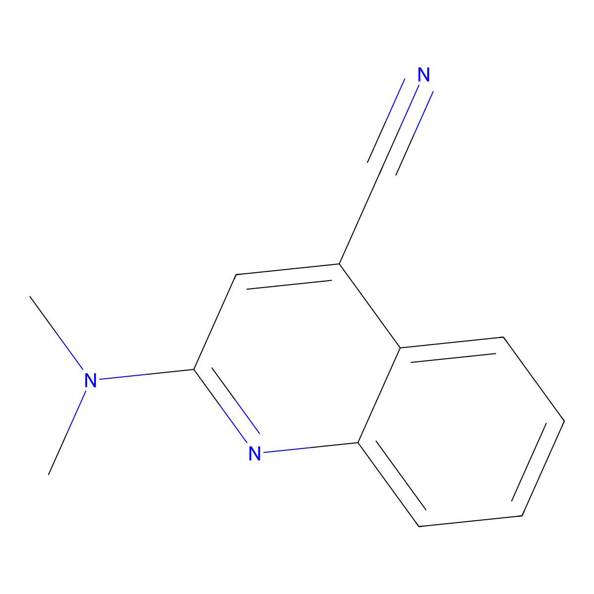 2-(Dimethylamino)quinoline-4-carbonitrile molecular structure, CAS 1354951-88-4