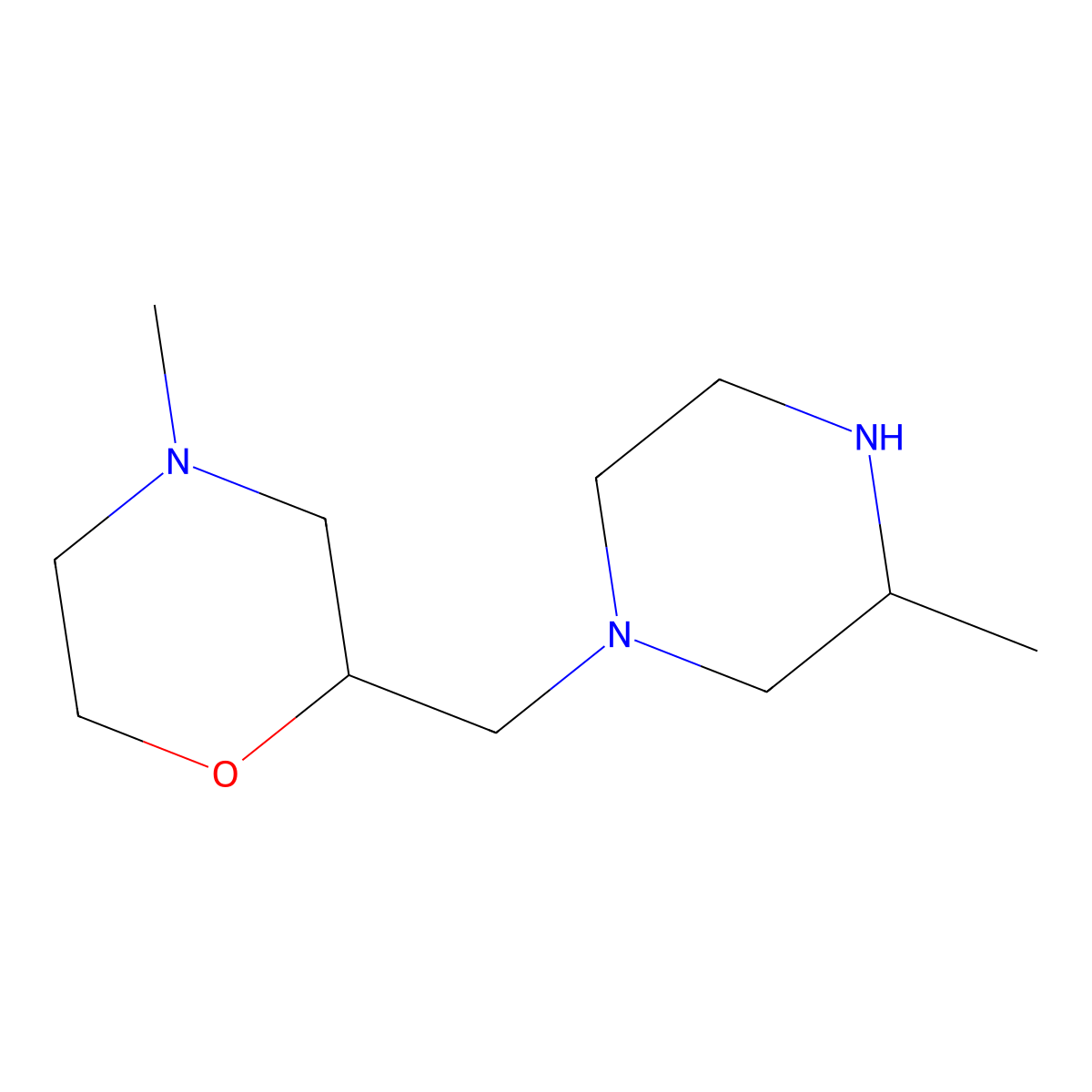 4-Methyl-2-[(3-methylpiperazin-1-yl)methyl]morpholine molecular structure, CAS 1354952-01-4