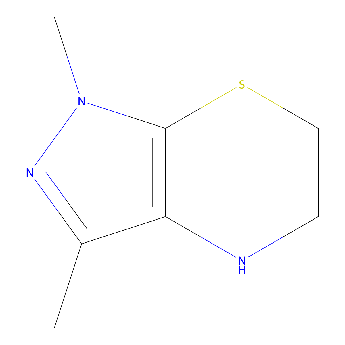 1,3-dimethyl-1H,4H,5H,6H-pyrazolo[3,4-b][1,4]thiazine molecular structure, CAS 1354952-12-7