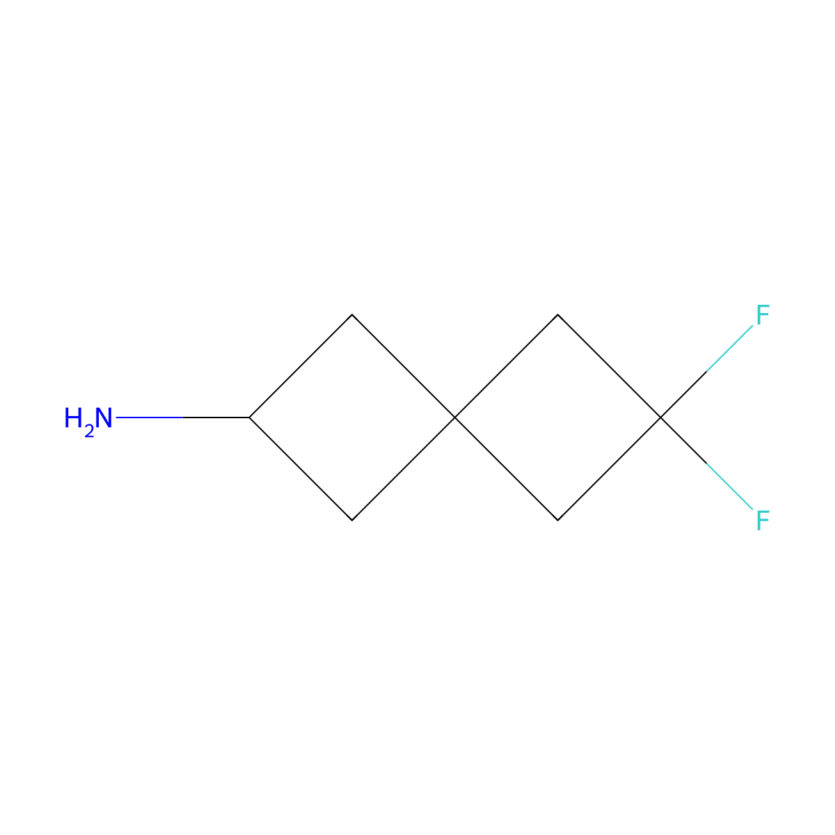 6,6-Difluorospiro[3.3]heptan-2-amine molecular structure, CAS 1354952-13-8