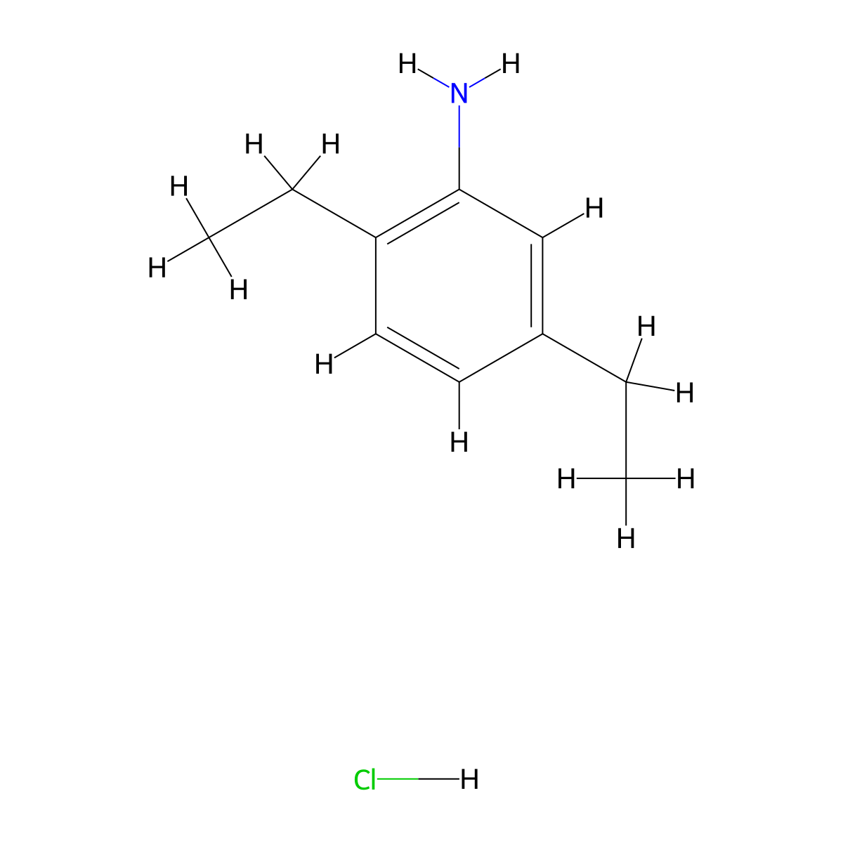 2,5-Diethylaniline hydrochloride molecular structure, CAS 1354952-16-1