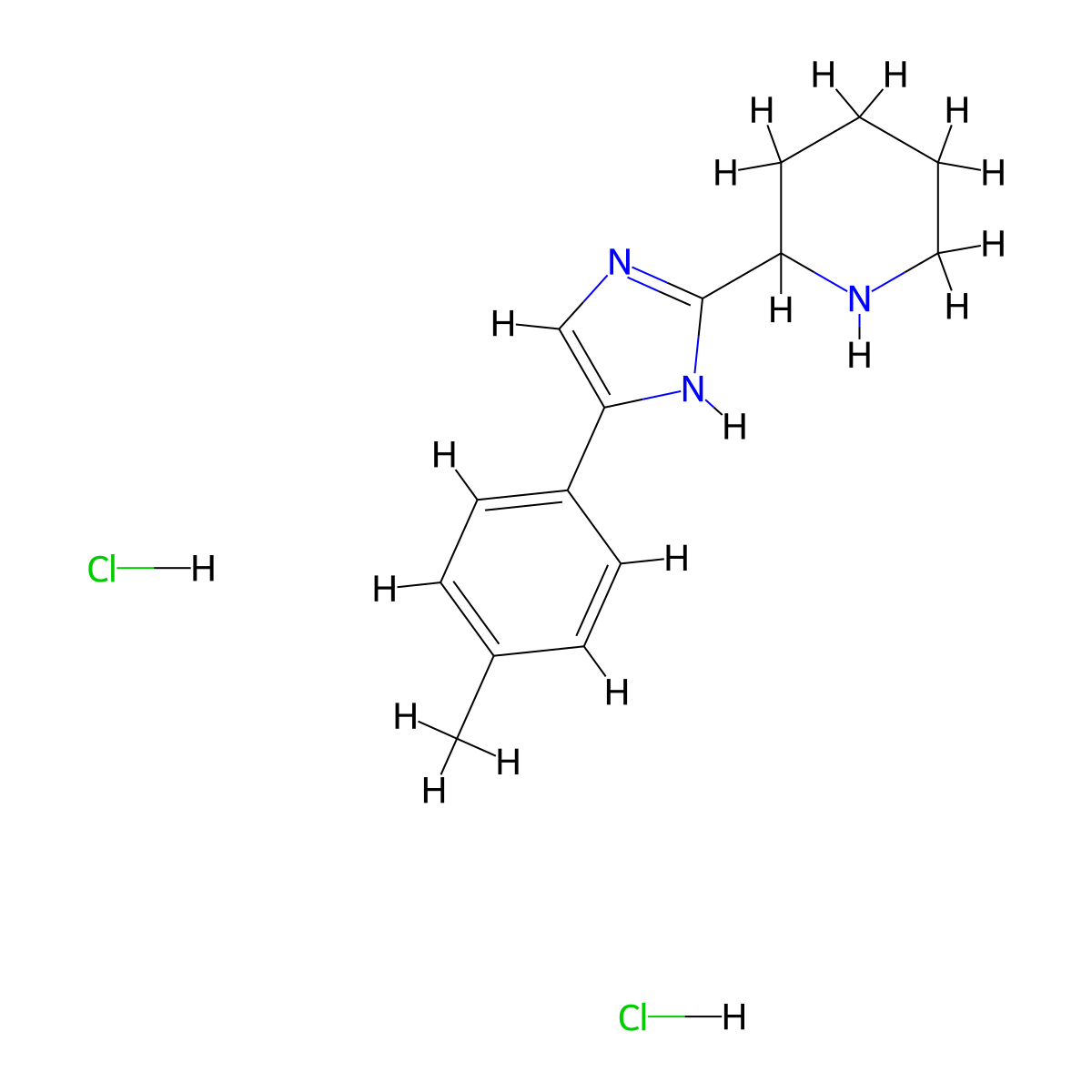 2-[4-(4-methylphenyl)-1H-imidazol-2-yl]piperidine dihydrochloride molecular structure, CAS 1354952-32-1