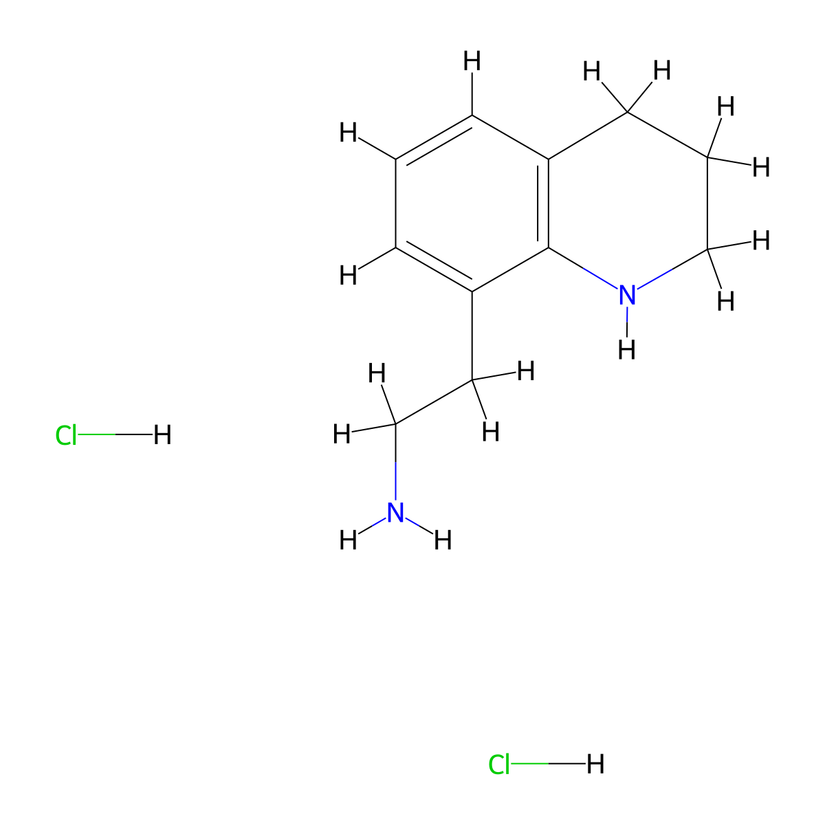 2-(1,2,3,4-Tetrahydroquinolin-8-yl)ethan-1-amine dihydrochloride molecular structure, CAS 1354952-33-2