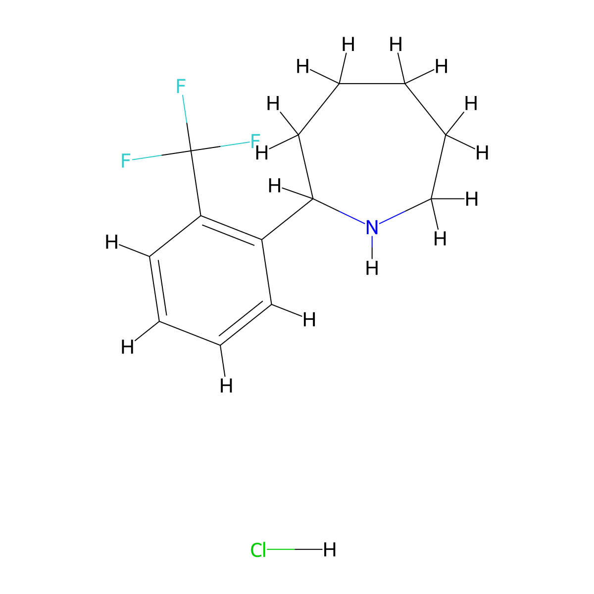 2-[2-(Trifluoromethyl)phenyl]azepane hydrochloride molecular structure, CAS 1354952-47-8