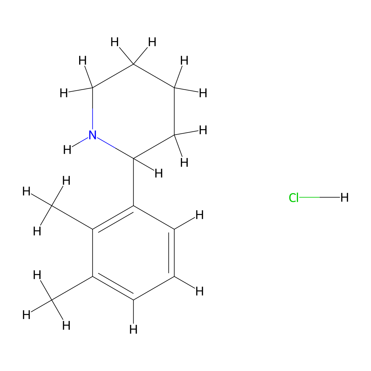 2-(2,3-Dimethylphenyl)piperidine hydrochloride molecular structure, CAS 1354952-49-0