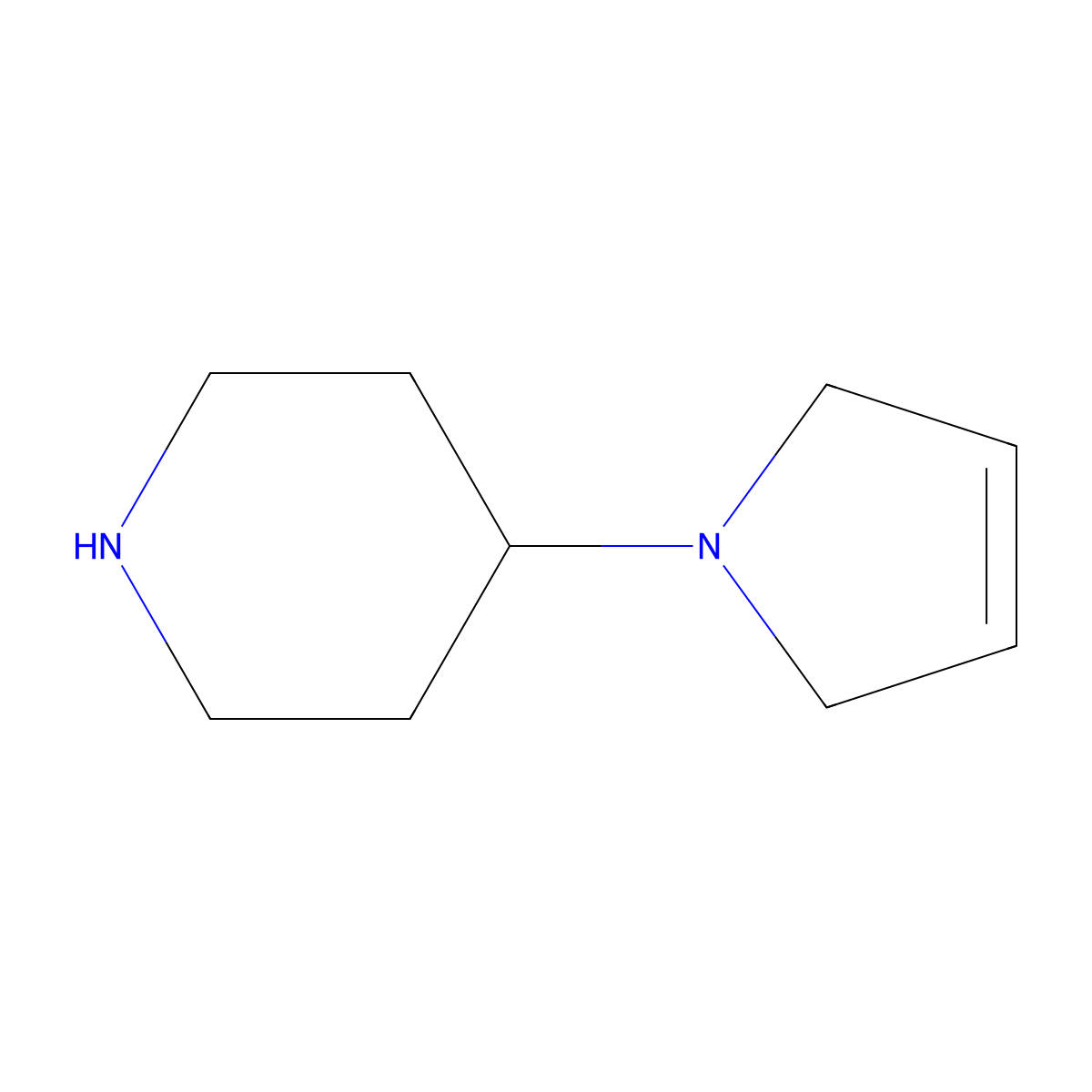 4-(2,5-dihydro-1H-pyrrol-1-yl)piperidine molecular structure, CAS 1354952-53-6