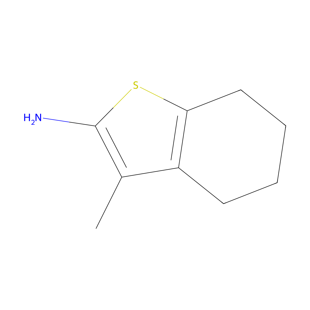 Benzo[b]thiophen-2-amine, 4,5,6,7-tetrahydro-3-methyl- molecular structure, CAS 1354952-57-0