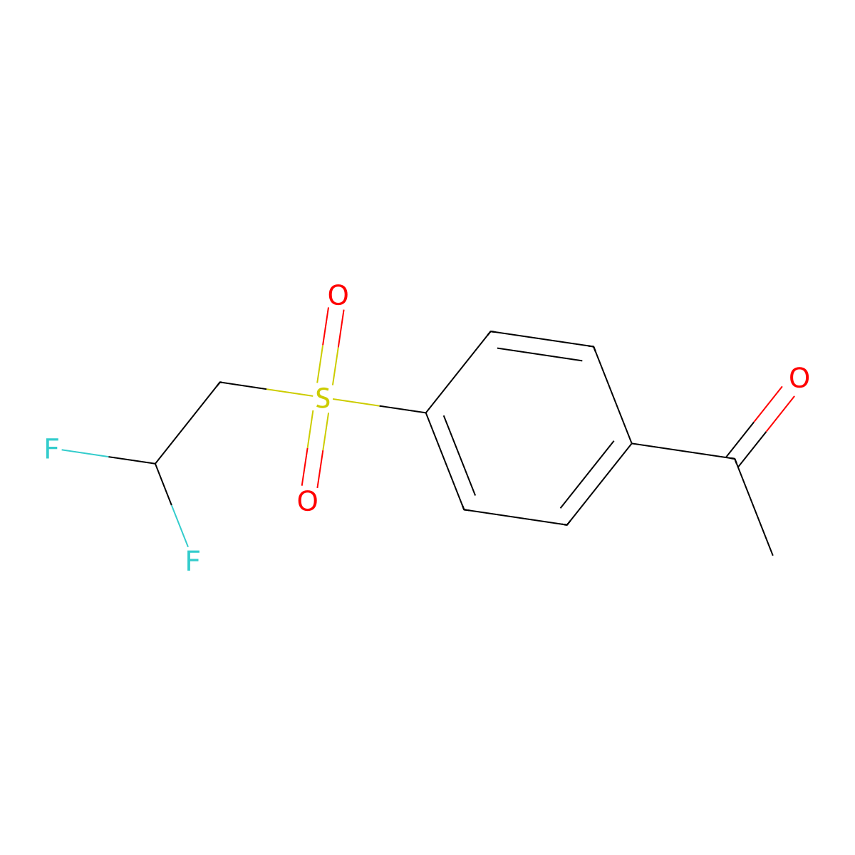 1-(4-(2,2-Difluoroethanesulfonyl)phenyl)ethan-1-one molecular structure, CAS 1354952-58-1