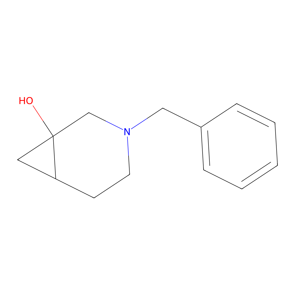 3-Benzyl-3-azabicyclo[4.1.0]heptan-1-ol molecular structure, CAS 1354952-70-7