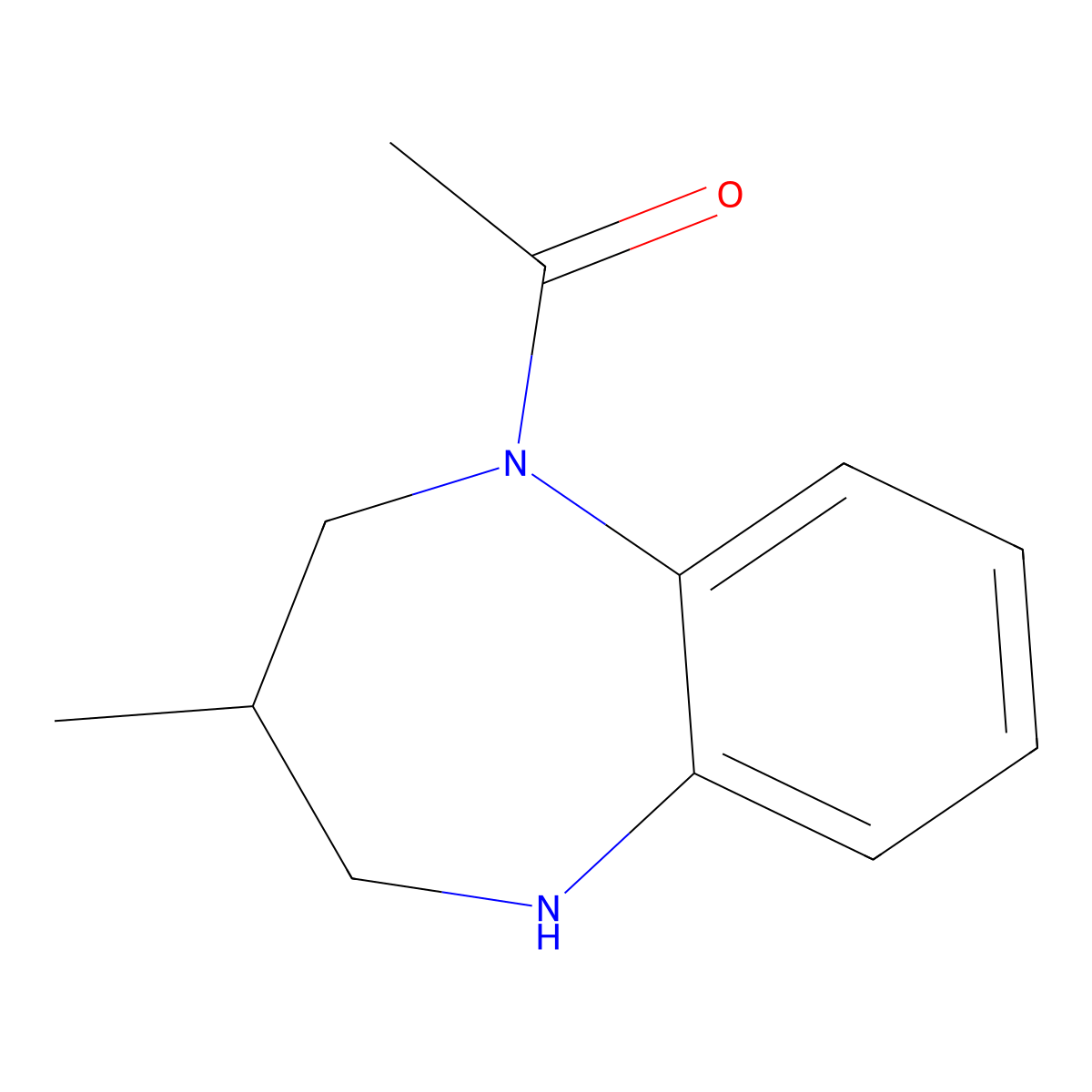 1-(3-methyl-2,3,4,5-tetrahydro-1H-1,5-benzodiazepin-1-yl)ethan-1-one molecular structure, CAS 1354952-84-3