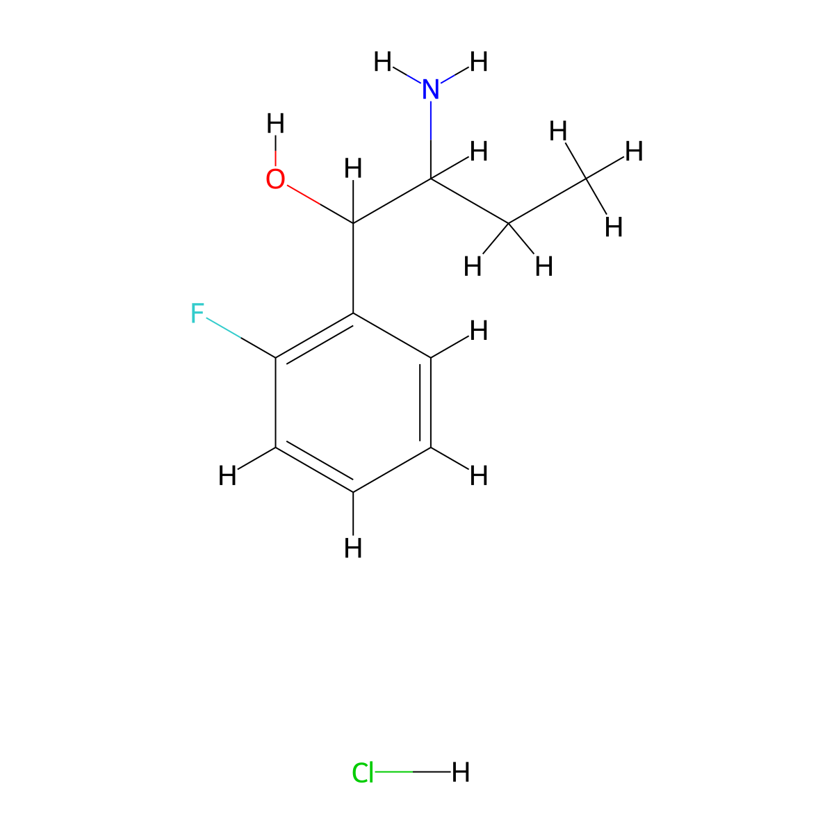 2-Amino-1-(2-fluorophenyl)butan-1-ol hydrochloride molecular structure, CAS 1354952-91-2