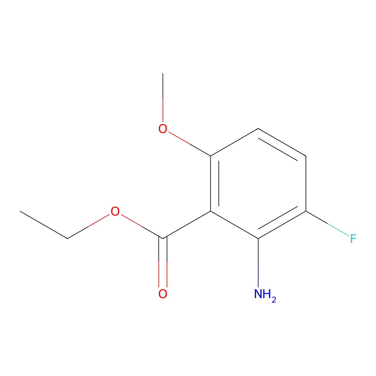 Ethyl 2-amino-3-fluoro-6-methoxybenzoate molecular structure, CAS 1354952-98-9