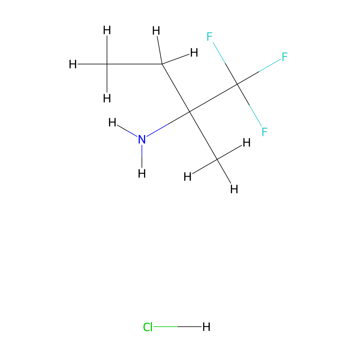 1,1,1-Trifluoro-2-methylbutan-2-amine hydrochloride molecular structure, CAS 1354952-99-0
