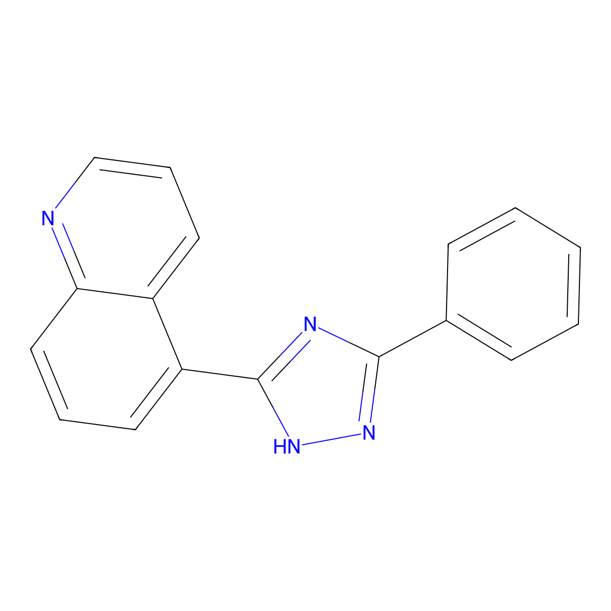 5-(5-phenyl-1H-1,2,4-triazol-3-yl)quinoline molecular structure, CAS 1354953-00-6
