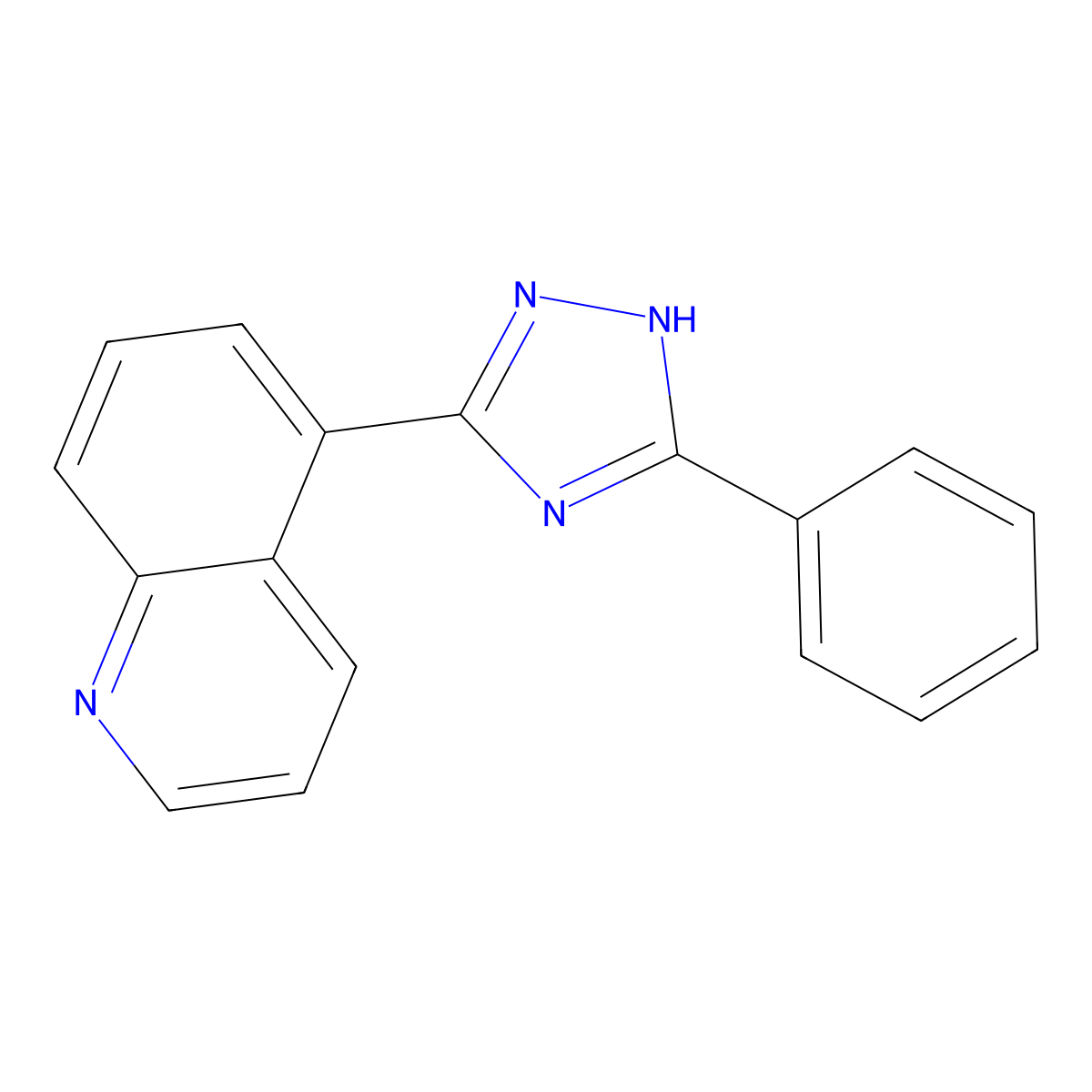 5-(5-phenyl-1H-1,2,4-triazol-3-yl)quinoline molecular structure, CAS 1354953-00-6