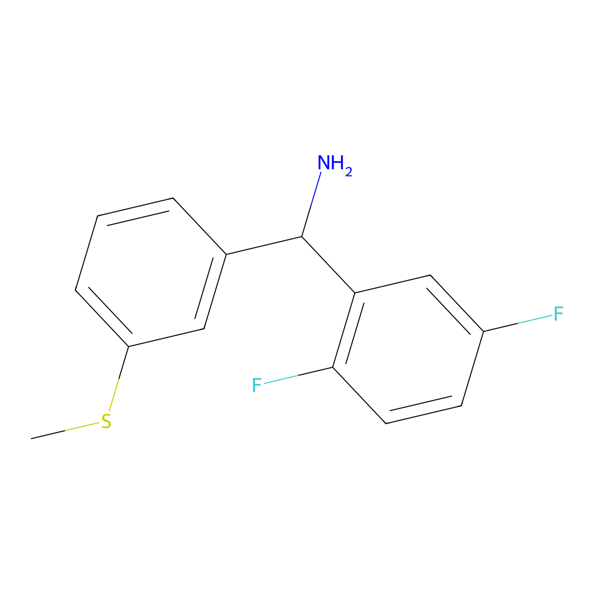 (2,5-Difluorophenyl)[3-(methylsulfanyl)phenyl]methanamine molecular structure, CAS 1354953-05-1