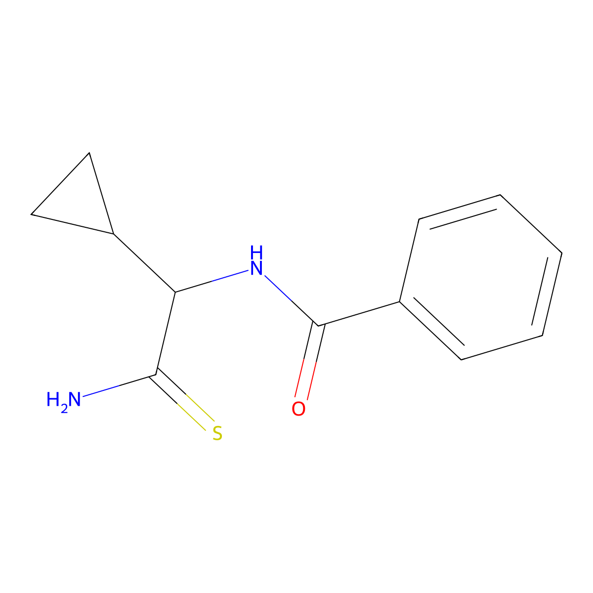 Benzamide, N-(2-amino-1-cyclopropyl-2-thioxoethyl)- molecular structure, CAS 1354953-10-8