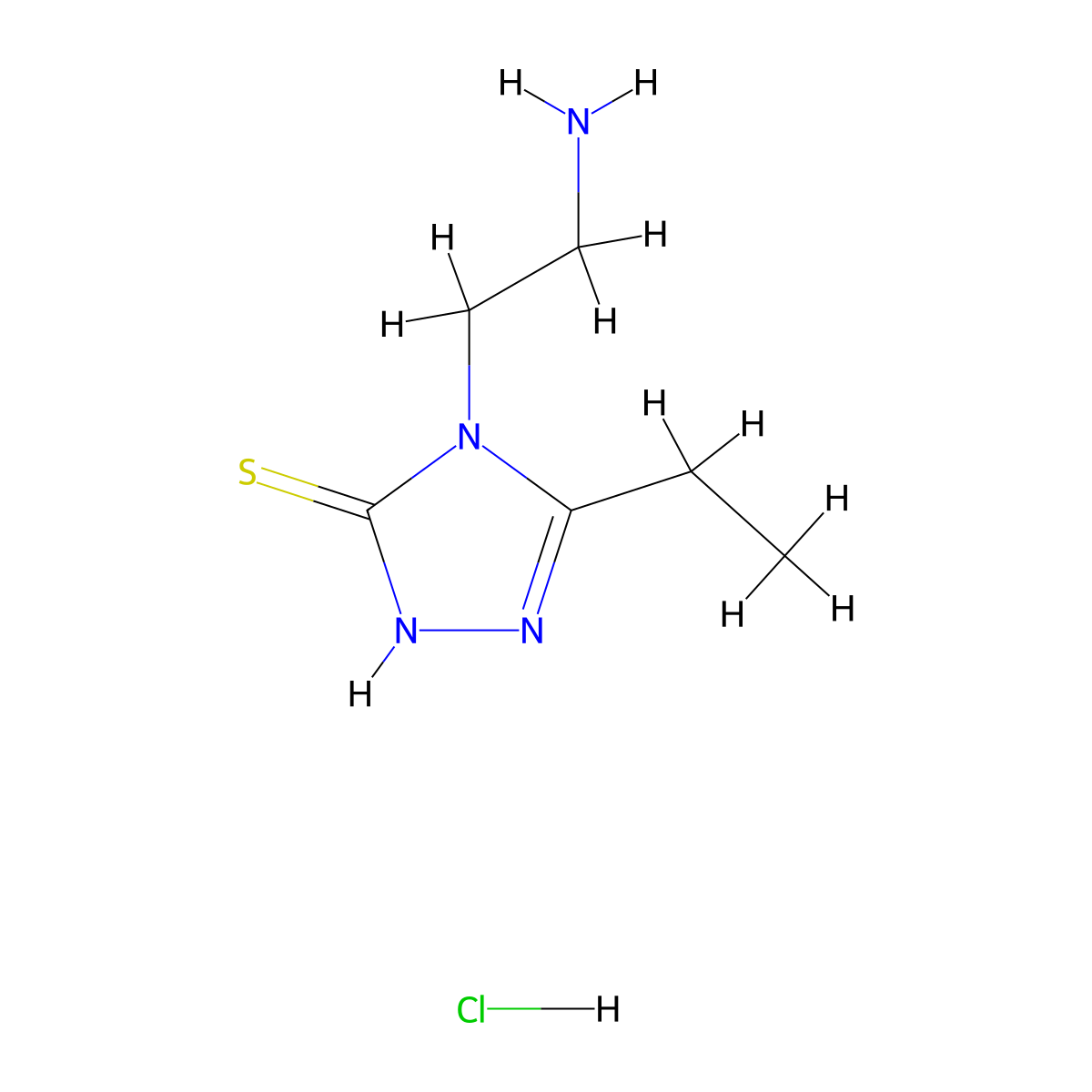 4-(2-aminoethyl)-5-ethyl-4H-1,2,4-triazole-3-thiol hydrochloride molecular structure, CAS 1354953-12-0