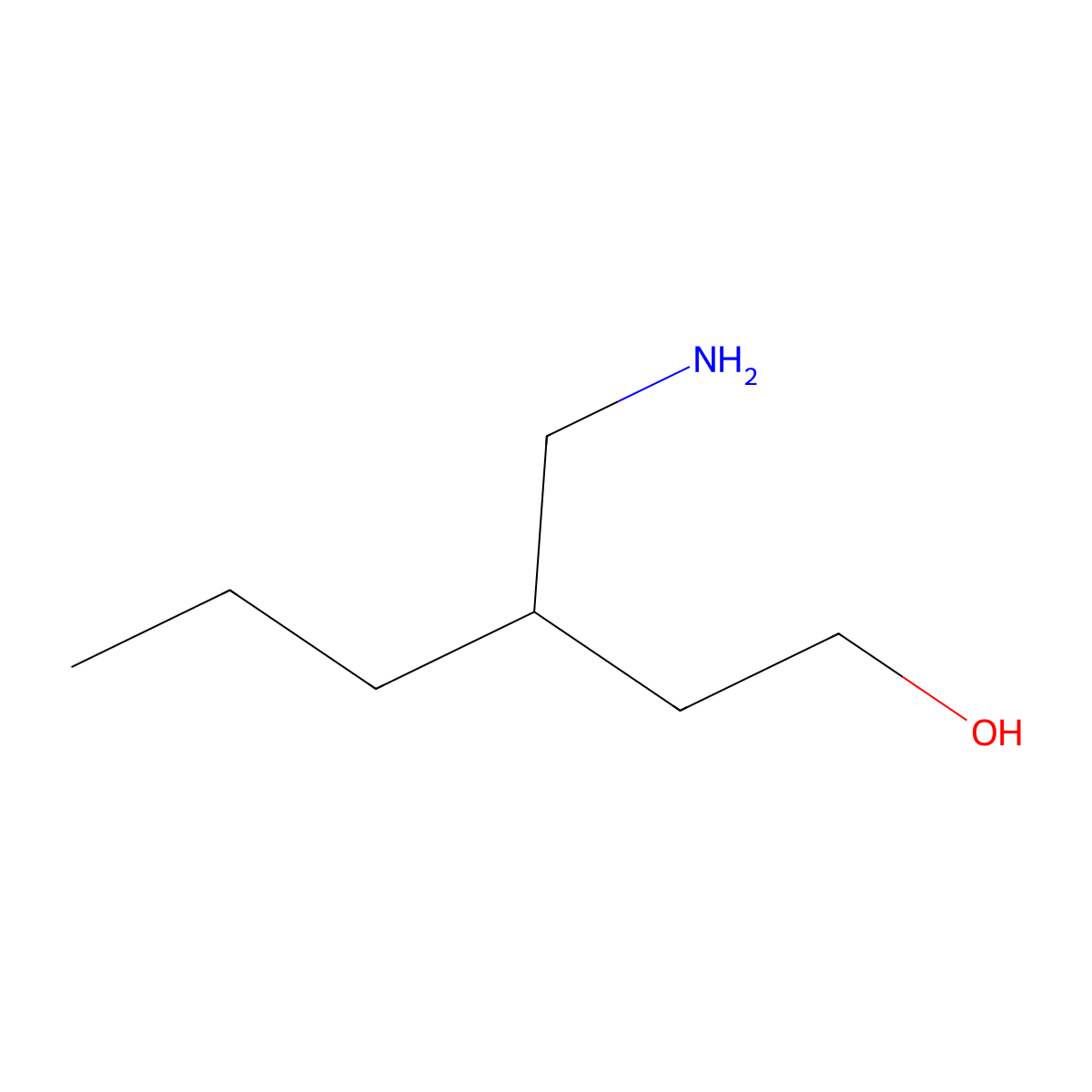 3-(Aminomethyl)hexan-1-ol molecular structure, CAS 1354953-13-1