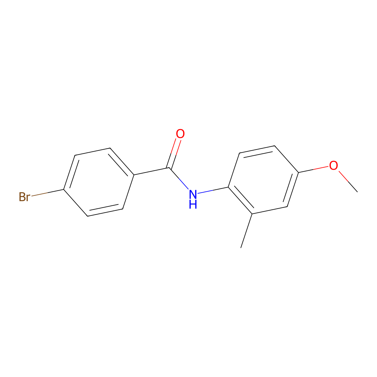 4-bromo-N-(4-methoxy-2-methylphenyl)benzamide molecular structure, CAS 1354953-14-2