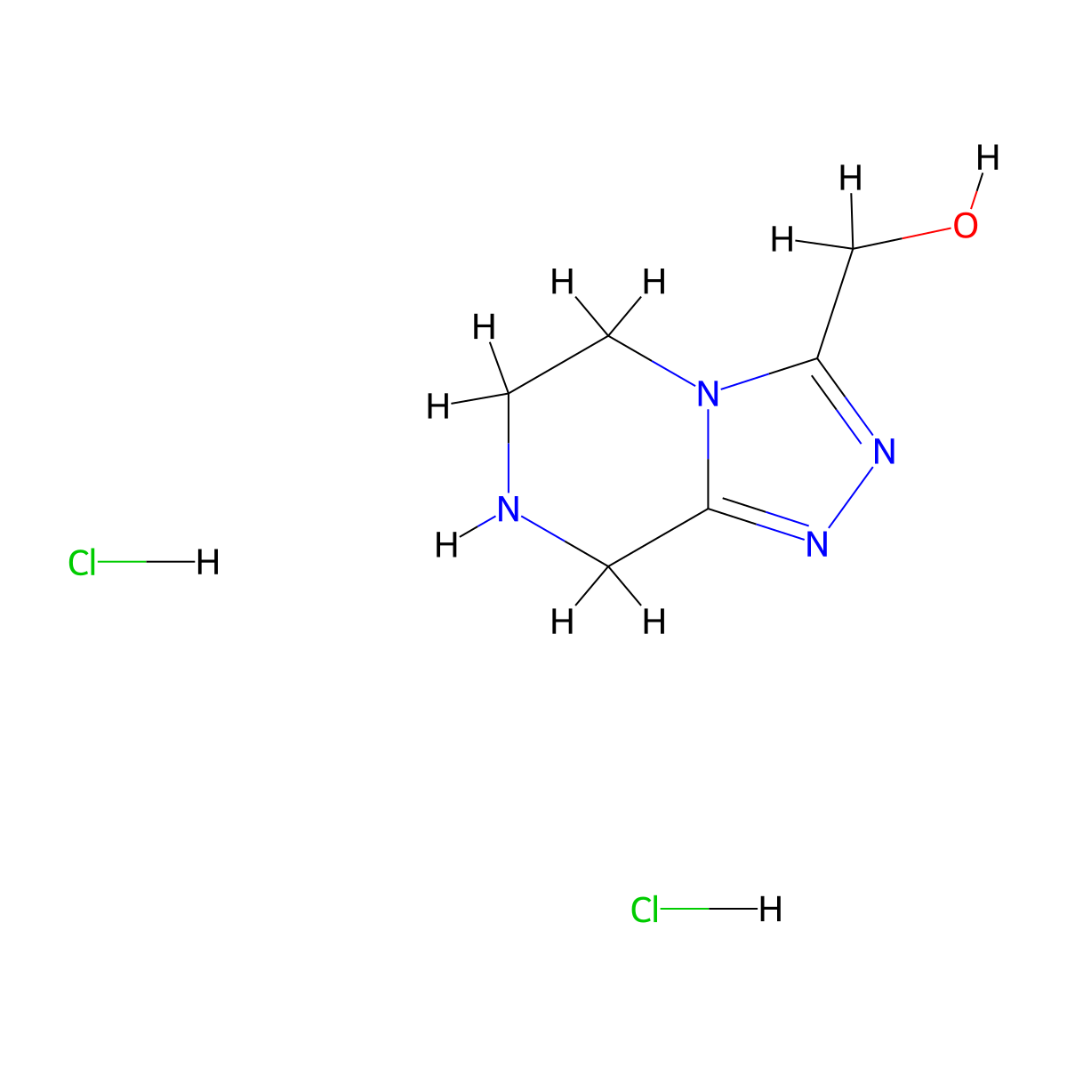 5H,6H,7H,8H-[1,2,4]triazolo[4,3-a]pyrazin-3-ylmethanol dihydrochloride molecular structure, CAS 1354953-17-5
