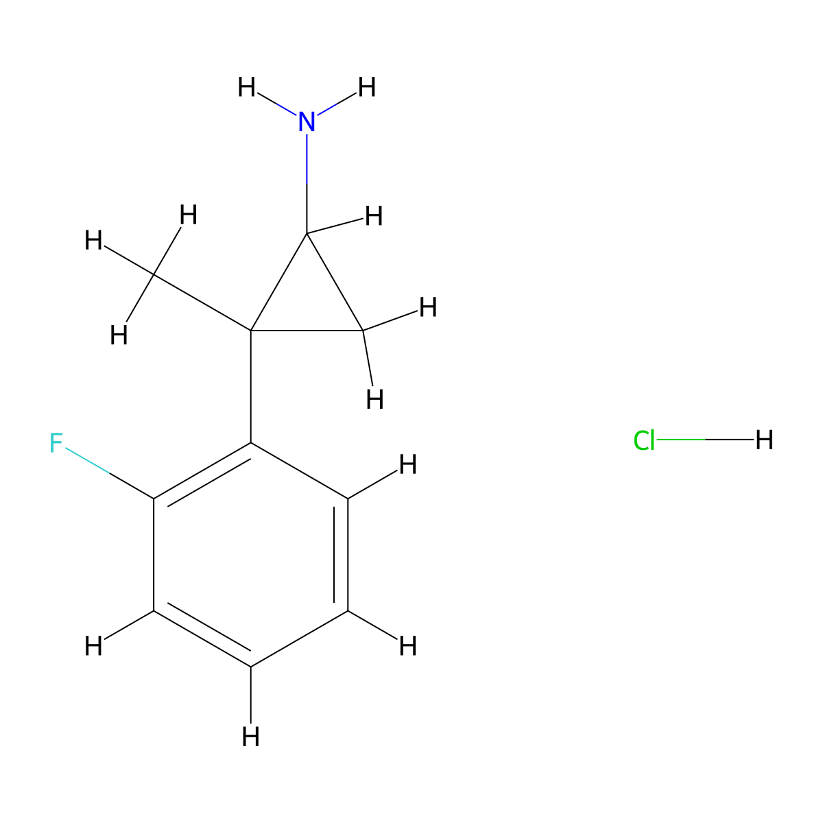 2-(2-Fluorophenyl)-2-methylcyclopropan-1-amine hydrochloride molecular structure, CAS 1354953-26-6