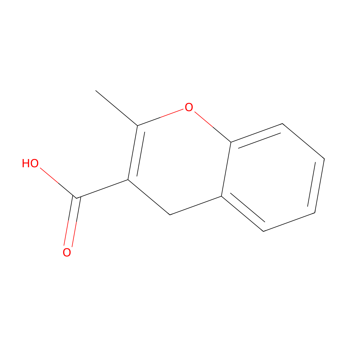 2-methyl-4H-chromene-3-carboxylic acid molecular structure, CAS 1354953-33-5