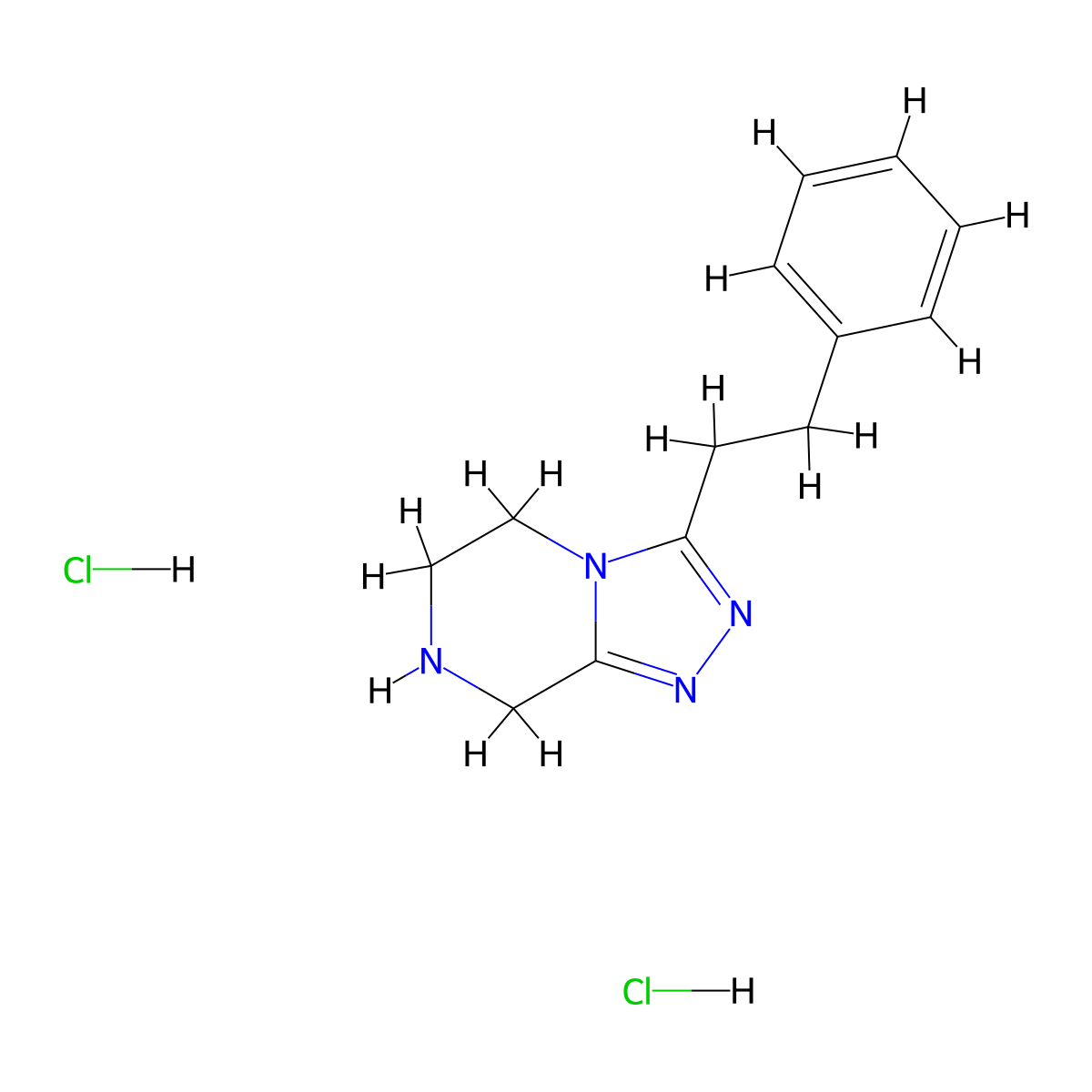3-(2-phenylethyl)-5H,6H,7H,8H-[1,2,4]triazolo[4,3-a]pyrazine dihydrochloride molecular structure, CAS 1354953-37-9