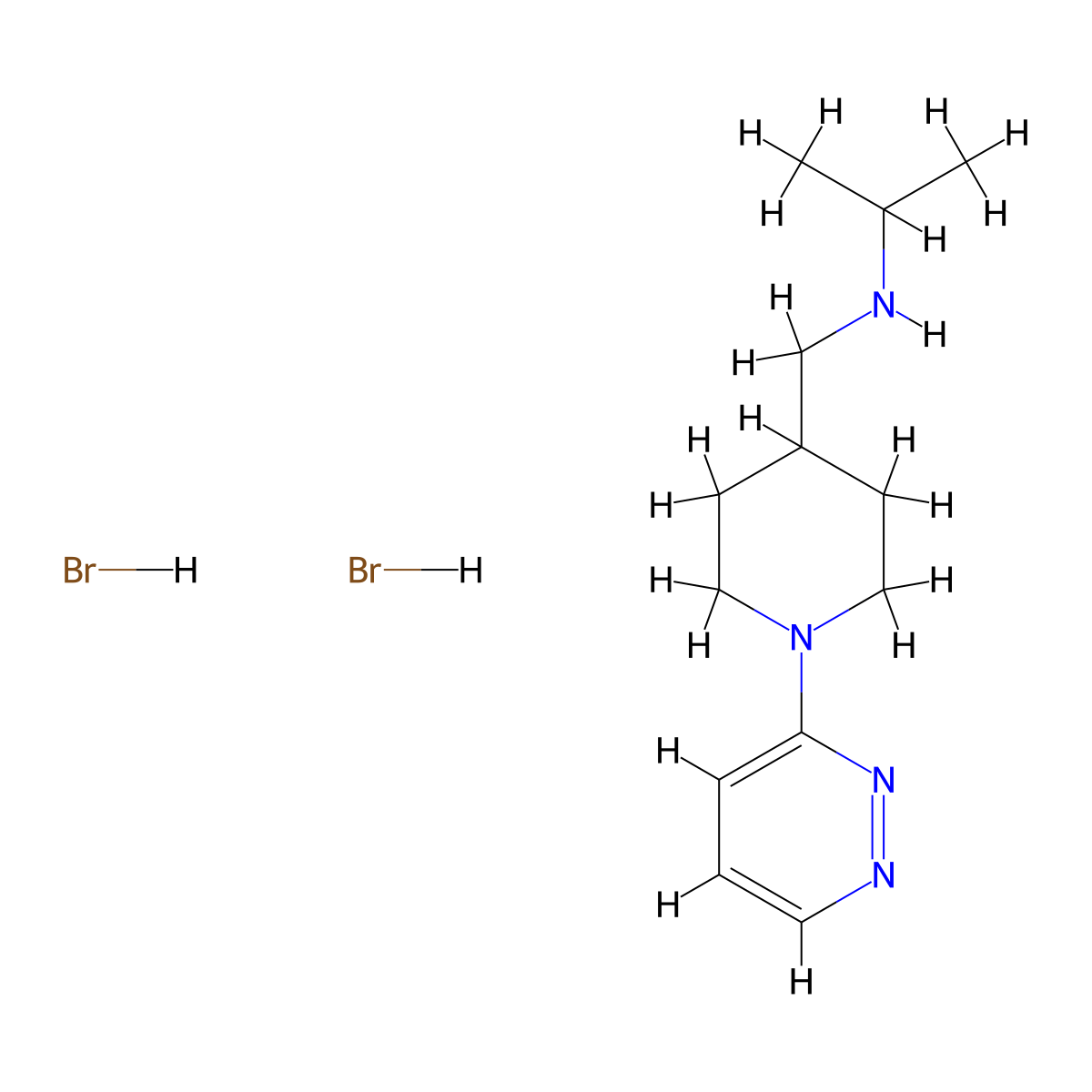 (Propan-2-yl)({[1-(pyridazin-3-yl)piperidin-4-yl]methyl})amine dihydrobromide molecular structure, CAS 1354953-42-6