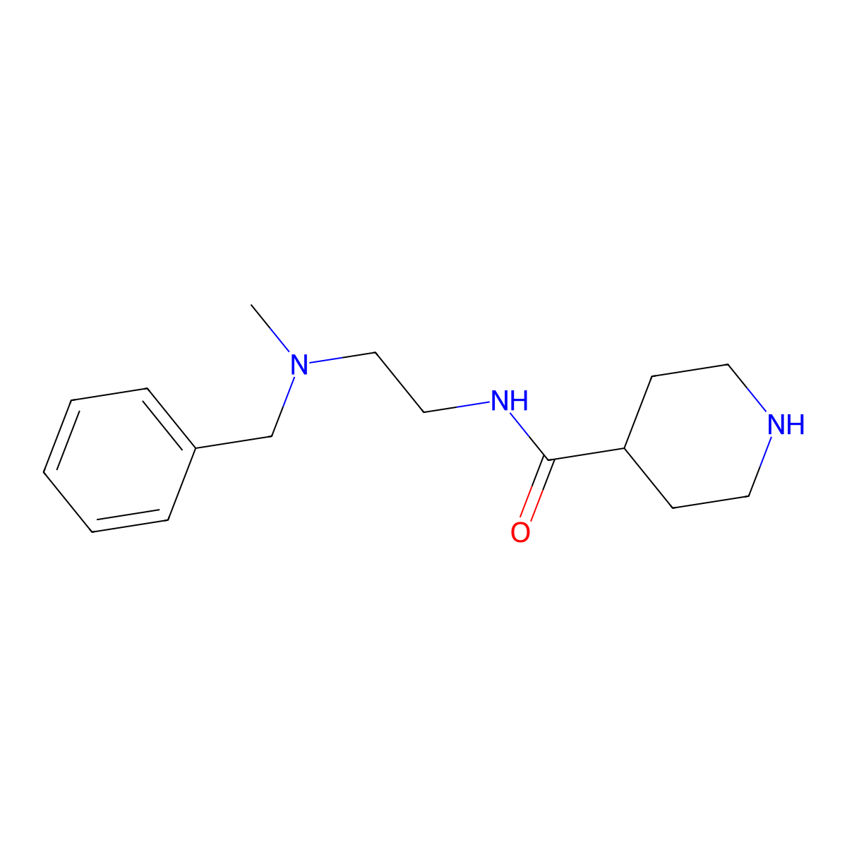 N-{2-[benzyl(methyl)amino]ethyl}piperidine-4-carboxamide molecular structure, CAS 1354953-53-9