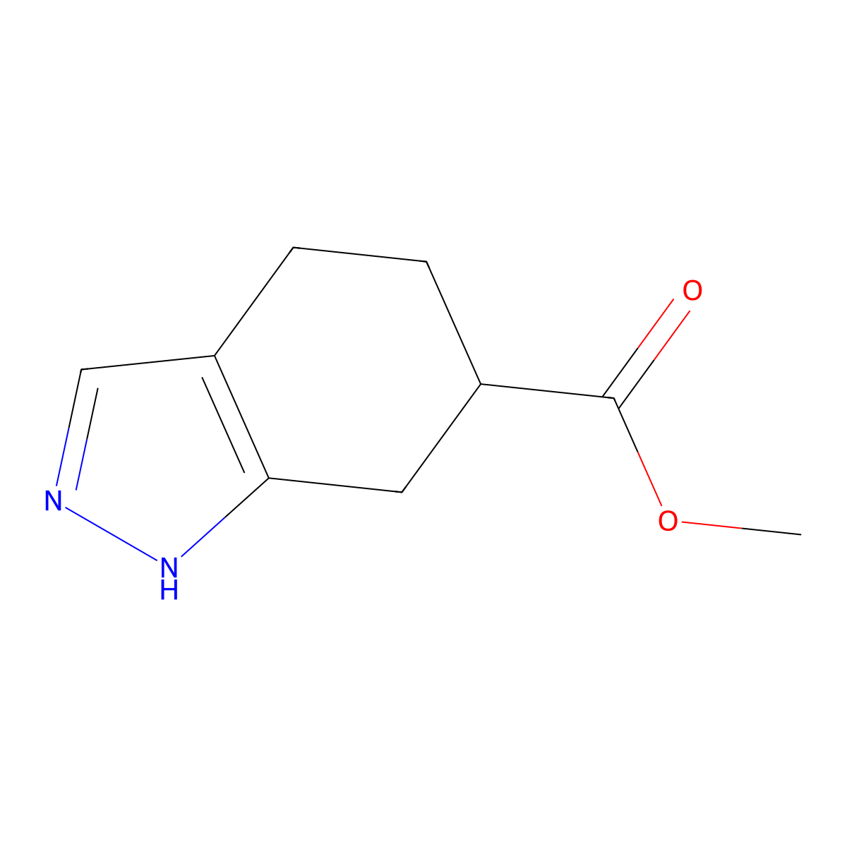 methyl 4,5,6,7-tetrahydro-1H-indazole-6-carboxylate molecular structure, CAS 1354953-56-2