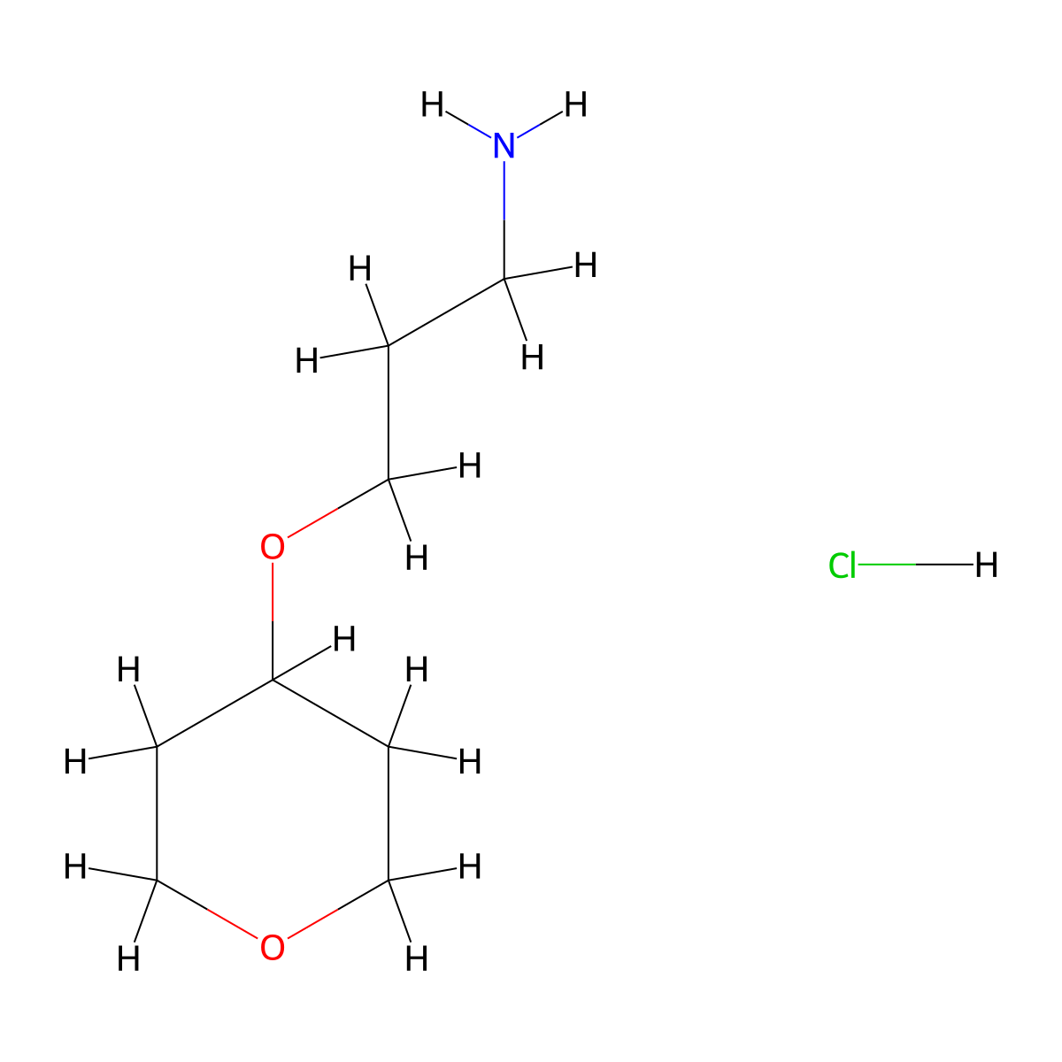 4-(3-Aminopropoxy)oxane hydrochloride molecular structure, CAS 1354953-57-3