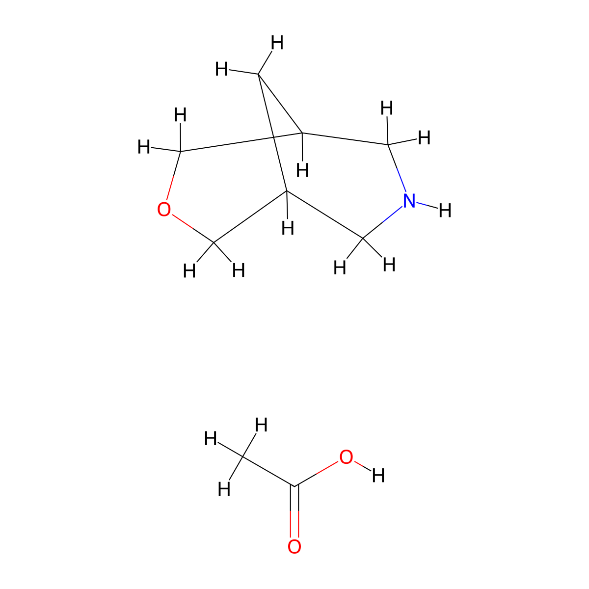 3-Oxa-7-azabicyclo[3.3.1]nonane; acetic acid molecular structure, CAS 1354953-58-4