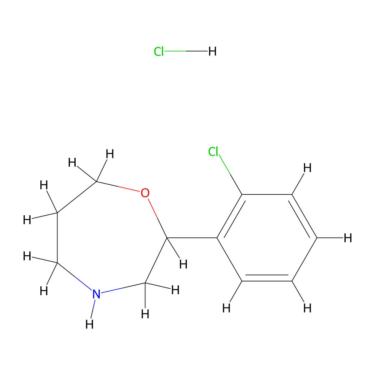 2-(2-Chlorophenyl)-1,4-oxazepane hydrochloride molecular structure, CAS 1354953-63-1