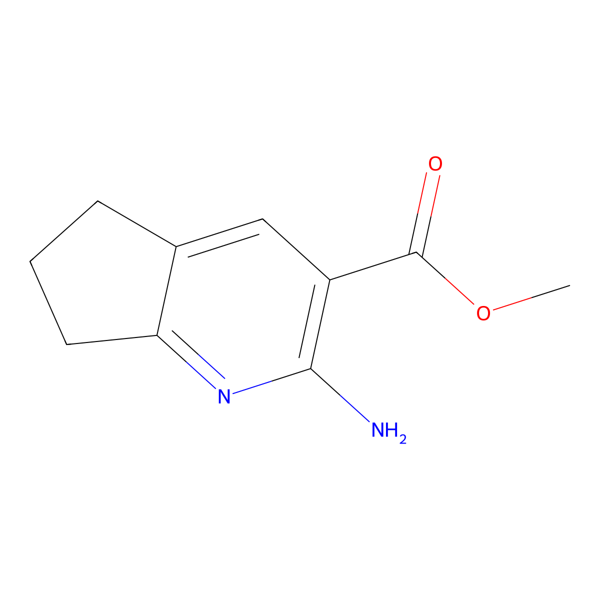 methyl 2-amino-5H,6H,7H-cyclopenta[b]pyridine-3-carboxylate molecular structure, CAS 1354953-68-6